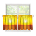 Sunset Over Sea Print Tier Curtains
