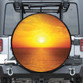 Sunset Over Sea Print Tire Cover