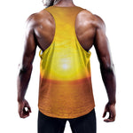 Sunset Over Sea Print Training Tank Top
