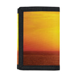 Sunset Over Sea Print Trifold Wallet
