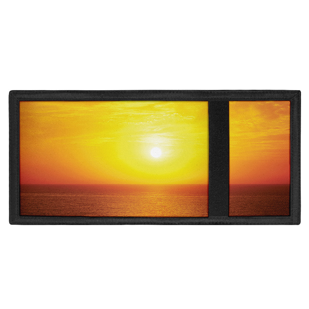 Sunset Over Sea Print Trifold Wallet