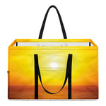 Sunset Over Sea Print Utility Tote Bag