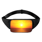 Sunset Over Sea Print Waist Bag