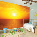 Sunset Over Sea Print Wall Sticker