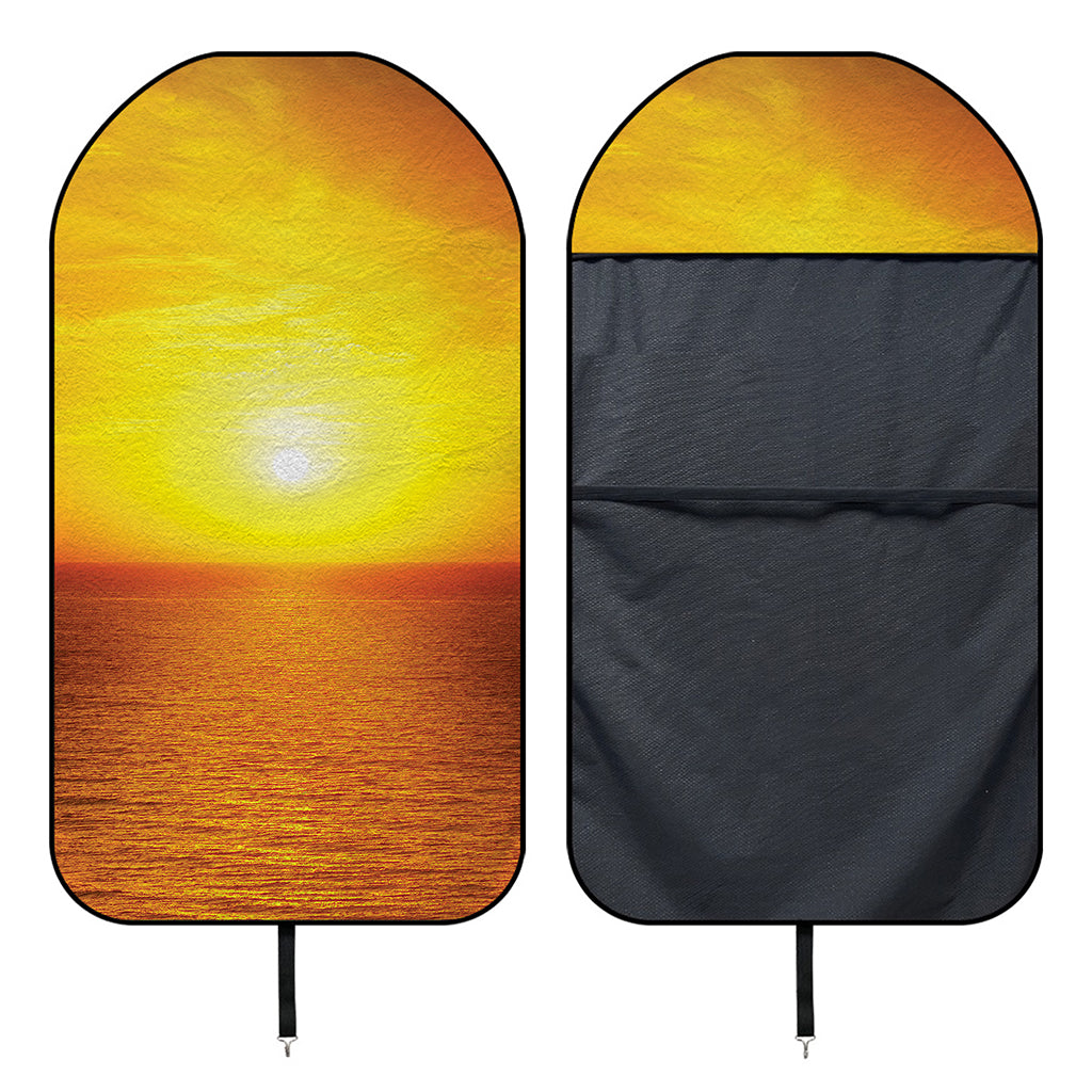 Sunset Over Sea Print Waterproof Car Seat Cover