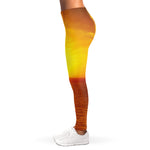 Sunset Over Sea Print Women's Leggings