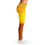 Sunset Over Sea Print Women's Leggings