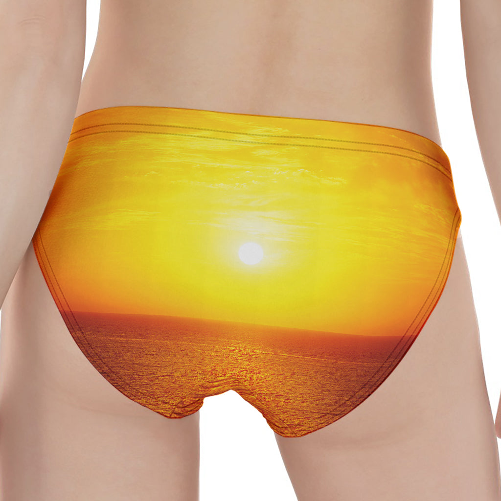 Sunset Over Sea Print Women's Panties
