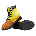 Sunset Over Sea Print Work Boots