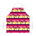 Sunset Palm Tree Pattern Print Adjustable Apron