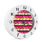 Sunset Palm Tree Pattern Print Alarm Clock