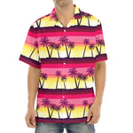 Sunset Palm Tree Pattern Print Aloha Shirt