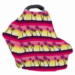 Sunset Palm Tree Pattern Print Baby Seat Cover