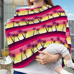 Sunset Palm Tree Pattern Print Baby Seat Cover