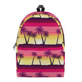 Sunset Palm Tree Pattern Print School Backpack