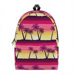 Sunset Palm Tree Pattern Print Backpack