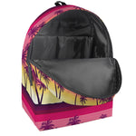 Sunset Palm Tree Pattern Print Backpack