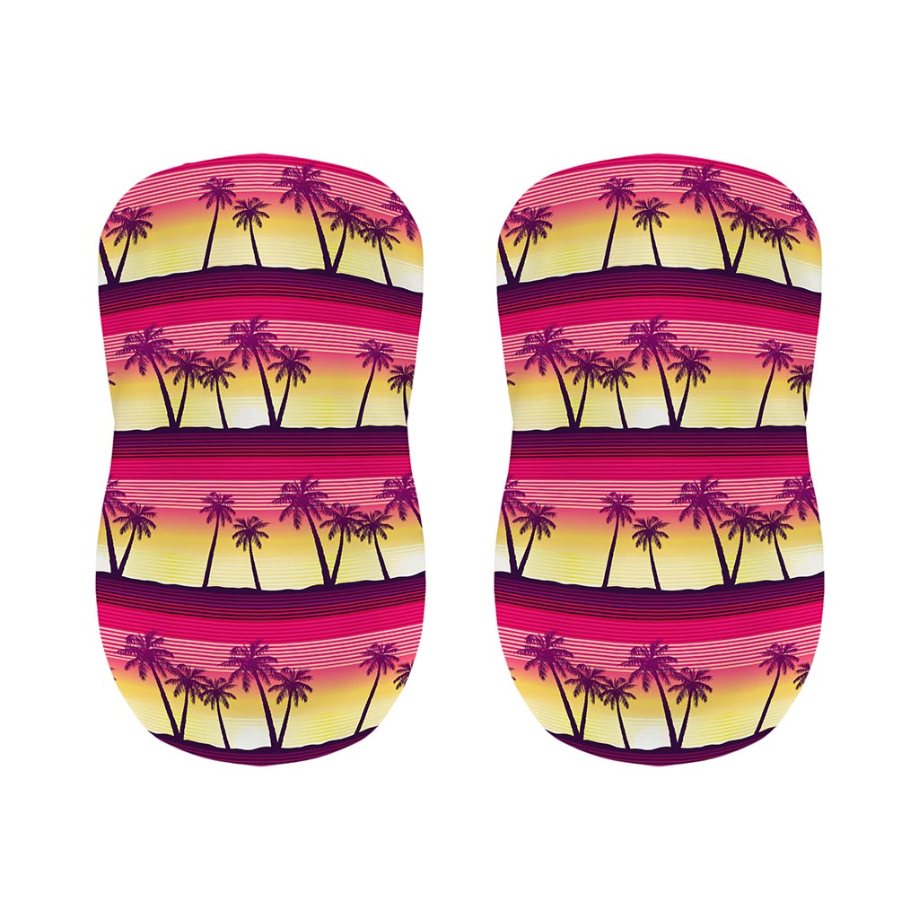 Sunset Palm Tree Pattern Print Bar Stool Covers
