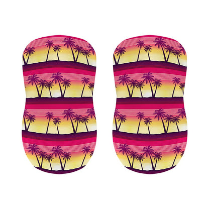 Sunset Palm Tree Pattern Print Bar Stool Covers