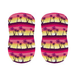Sunset Palm Tree Pattern Print Bar Stool Covers