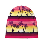 Sunset Palm Tree Pattern Print Beanie