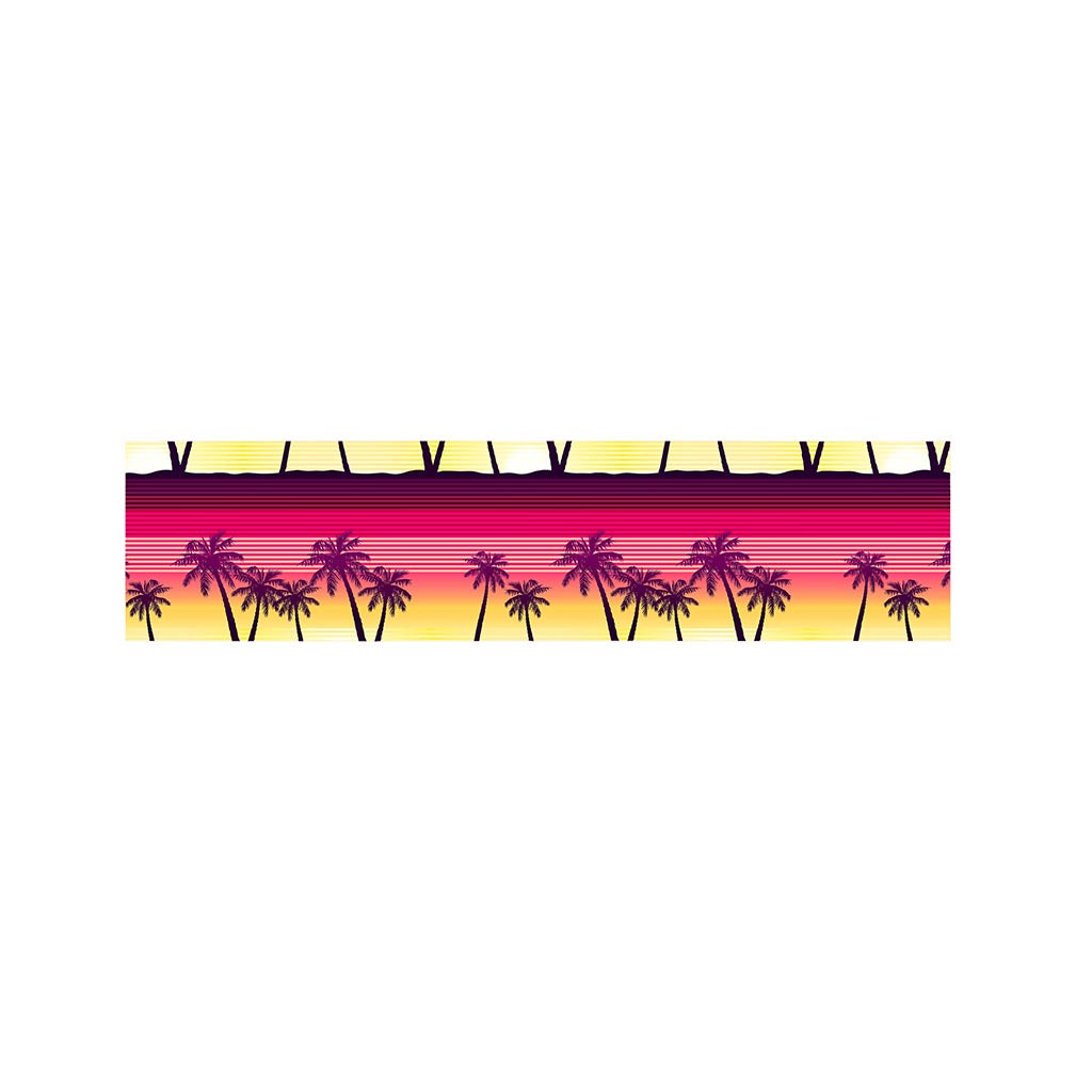 Sunset Palm Tree Pattern Print Bed Runner