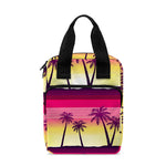 Sunset Palm Tree Pattern Print Bible Tote Bag