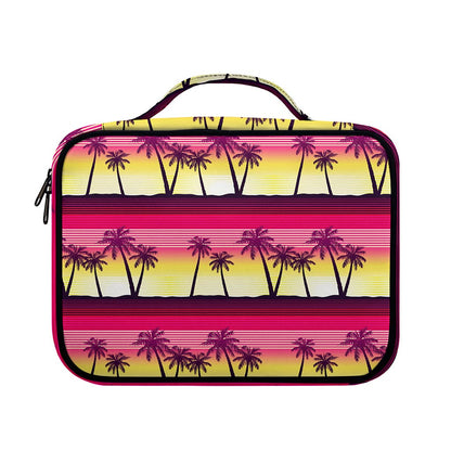 Sunset Palm Tree Pattern Print Briefcase Bible Bag