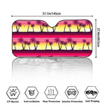 Sunset Palm Tree Pattern Print Car Windshield Sun Shade