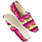 Sunset Palm Tree Pattern Print Casual Shoes