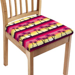 Sunset Palm Tree Pattern Print Chair Cushion Cover