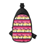 Sunset Palm Tree Pattern Print Chest Bag