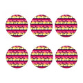 Sunset Palm Tree Pattern Print Coaster Set