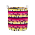 Sunset Palm Tree Pattern Print Collapsible Laundry Basket