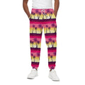 Sunset Palm Tree Pattern Print Cotton Sweatpants