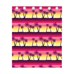 Sunset Palm Tree Pattern Print Curtain