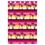Sunset Palm Tree Pattern Print Curtain