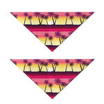 Sunset Palm Tree Pattern Print Dog Bandana