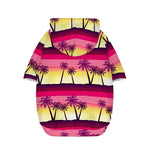 Sunset Palm Tree Pattern Print Dog Zip Up Hoodie