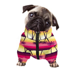 Sunset Palm Tree Pattern Print Dog Zip Up Jacket