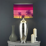 Sunset Palm Tree Pattern Print Drum Lamp Shade