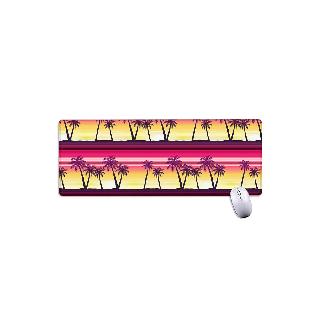 Sunset Palm Tree Pattern Print Extended Mouse Pad