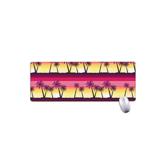 Sunset Palm Tree Pattern Print Extended Mouse Pad