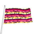 Sunset Palm Tree Pattern Print Flag