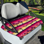 Sunset Palm Tree Pattern Print Golf Cart Seat Cover