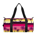 Sunset Palm Tree Pattern Print Gym Bag