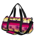 Sunset Palm Tree Pattern Print Gym Bag