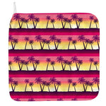 Sunset Palm Tree Pattern Print Hand Towel