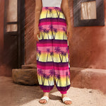 Sunset Palm Tree Pattern Print Harem Pants