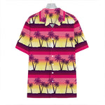 Sunset Palm Tree Pattern Print Hawaiian Shirt